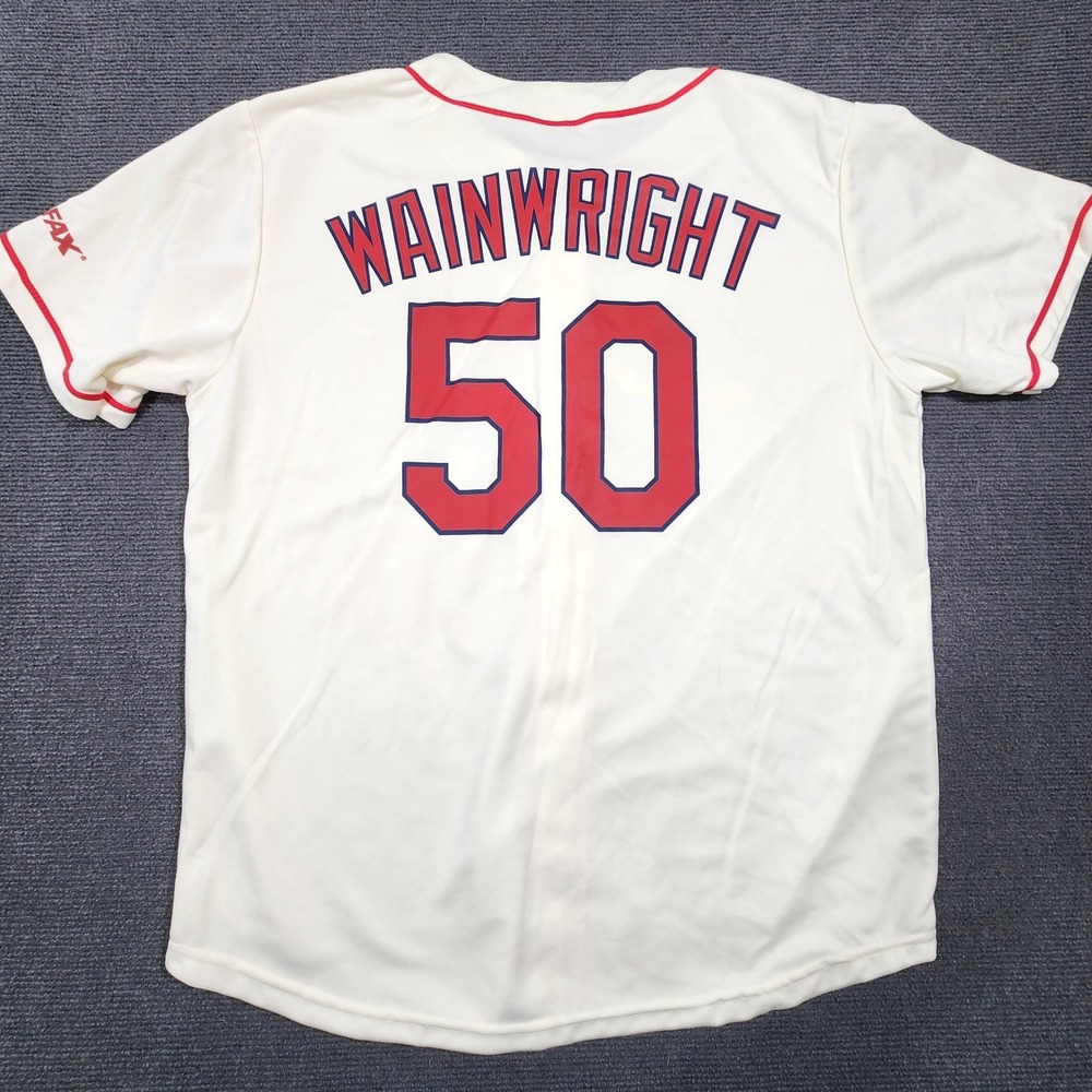 MLB St Louis Cardinals Baseball Jersey Men XL Cream Adam Wainwright #50 Jersey